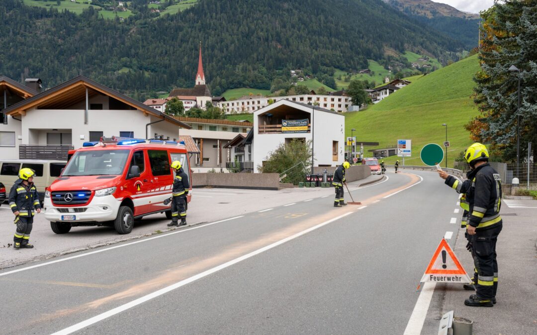 Straßenreinigung – Treibstoffspur