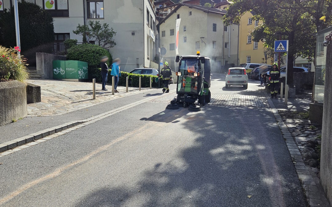 Straßenreinigung – Ölspur