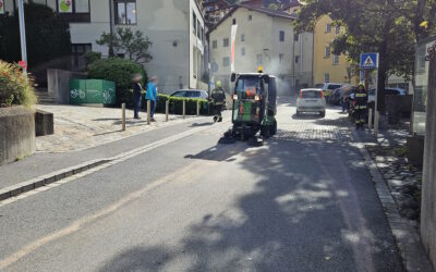 Straßenreinigung – Ölspur